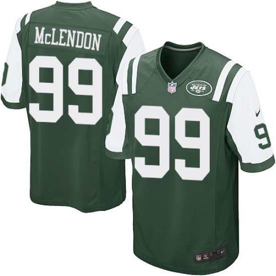 Men's Nike New York Jets 99 Steve McLendon Game Green Team Color NFL Jersey
