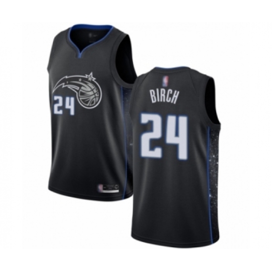 Men's Orlando Magic 24 Khem Birch Authentic Black Basketball Jersey - City Edition