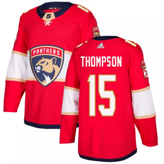Men's Adidas Florida Panthers 15 Paul Thompson Premier Red Home NHL Jersey