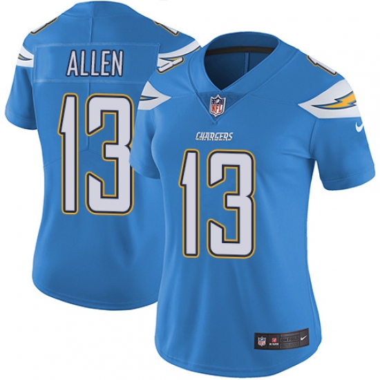 Women's Nike Los Angeles Chargers 13 Keenan Allen Electric Blue Alternate Vapor Untouchable Limited Player NFL Jersey