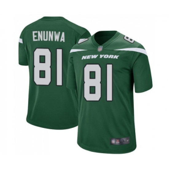 Men's New York Jets 81 Quincy Enunwa Game Green Team Color Football Jersey