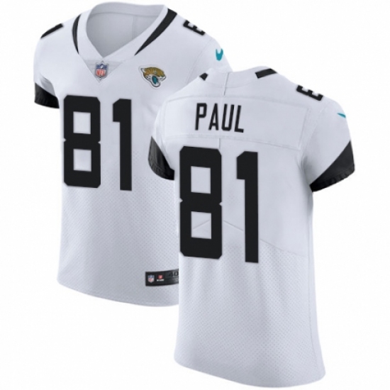Men's Nike Jacksonville Jaguars 81 Niles Paul White Vapor Untouchable Elite Player NFL Jersey