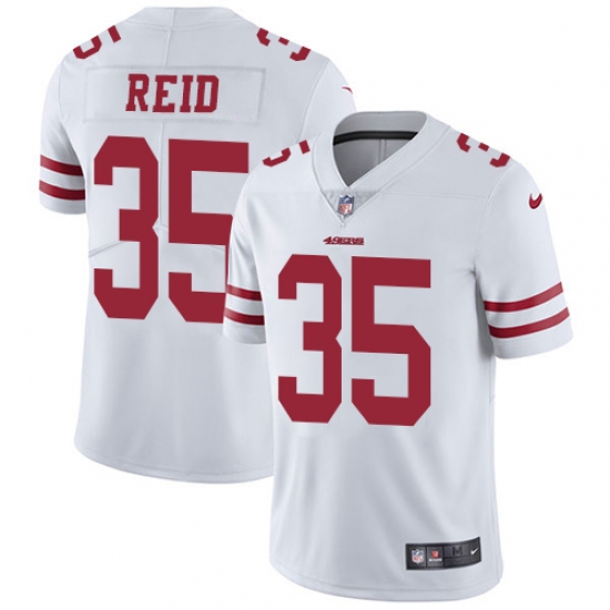 Men's Nike San Francisco 49ers 35 Eric Reid White Vapor Untouchable Limited Player NFL Jersey