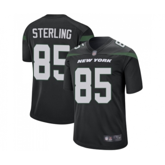 Men's New York Jets 85 Neal Sterling Game Black Alternate Football Jersey