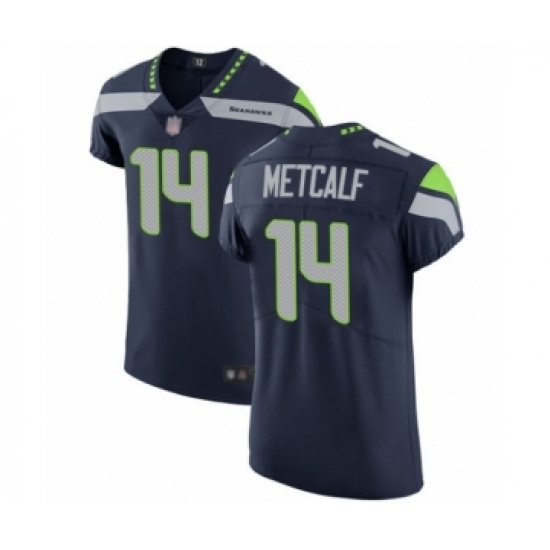 Men's Seattle Seahawks 14 D.K. Metcalf Navy Blue Team Color Vapor Untouchable Elite Player Football Jersey