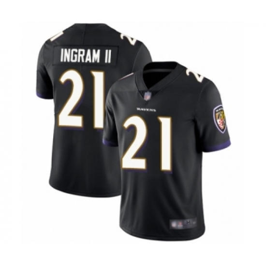 Youth Baltimore Ravens 21 Mark Ingram II Black Alternate Vapor Untouchable Limited Player Football Jersey