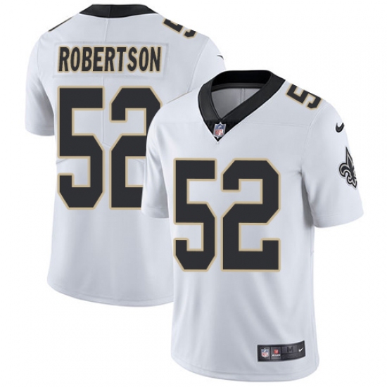 Men's Nike New Orleans Saints 52 Craig Robertson White Vapor Untouchable Limited Player NFL Jersey