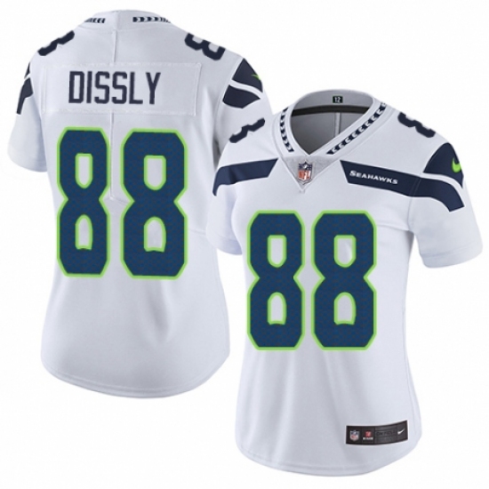Women's Nike Seattle Seahawks 88 Will Dissly White Vapor Untouchable Limited Player NFL Jersey