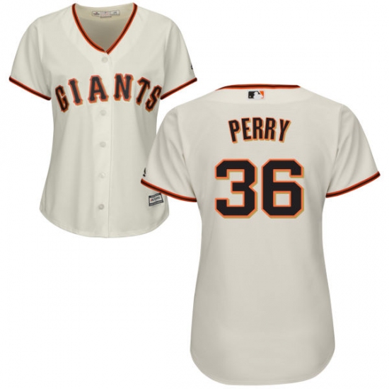 Women's Majestic San Francisco Giants 36 Gaylord Perry Replica Cream Home Cool Base MLB Jersey
