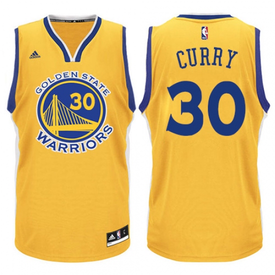 Men's Adidas Golden State Warriors 30 Stephen Curry Swingman Gold NBA Jersey
