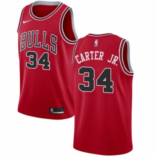 Youth Nike Chicago Bulls 34 Wendell Carter Jr. Swingman Red NBA Jersey - Icon Edition