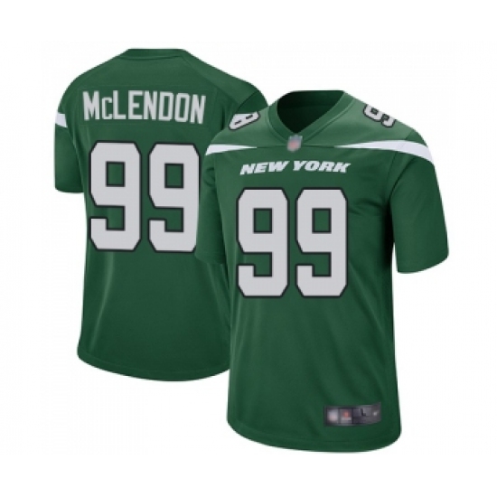 Men's New York Jets 99 Steve McLendon Game Green Team Color Football Jersey