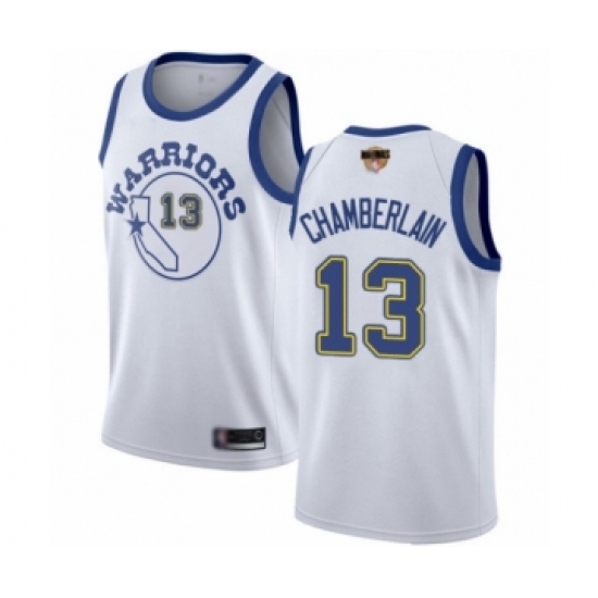 Youth Golden State Warriors 13 Wilt Chamberlain Swingman White Hardwood Classics 2019 Basketball Finals Bound Basketball Jersey