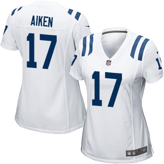 Women's Nike Indianapolis Colts 17 Kamar Aiken Game White NFL Jersey