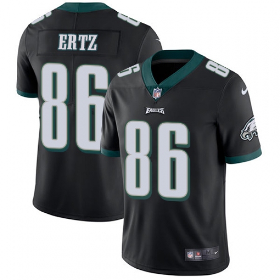 Men's Nike Philadelphia Eagles 86 Zach Ertz Black Alternate Vapor Untouchable Limited Player NFL Jersey