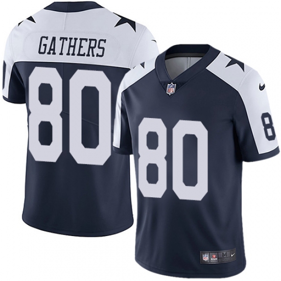 Youth Nike Dallas Cowboys 80 Rico Gathers Navy Blue Throwback Alternate Vapor Untouchable Limited Player NFL Jersey