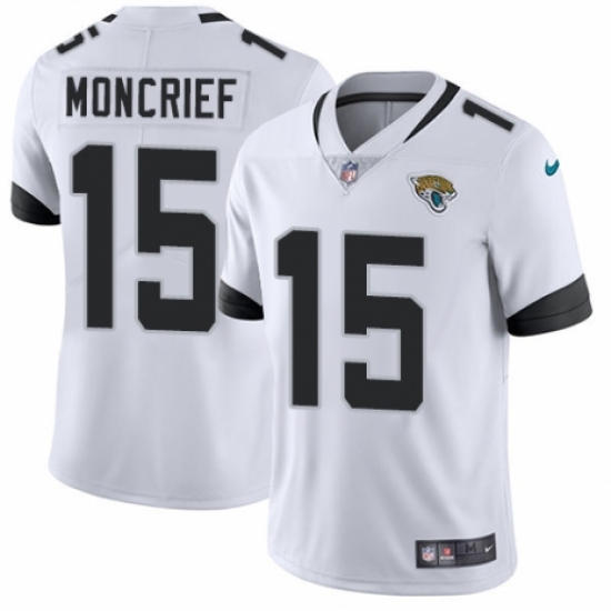 Men's Nike Jacksonville Jaguars 15 Donte Moncrief White Vapor Untouchable Limited Player NFL Jersey