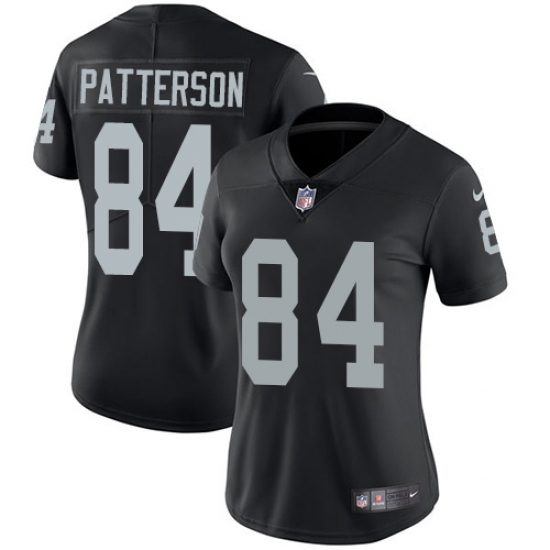 Women's Nike Oakland Raiders 84 Cordarrelle Patterson Black Team Color Vapor Untouchable Limited Player NFL Jersey