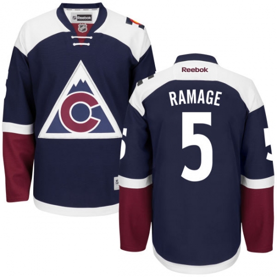 Youth Reebok Colorado Avalanche 5 Rob Ramage Authentic Blue Third NHL Jersey
