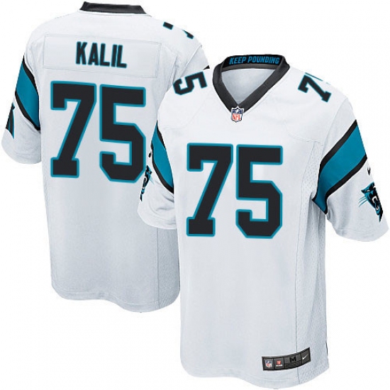 Men's Nike Carolina Panthers 75 Matt Kalil Game White NFL Jersey