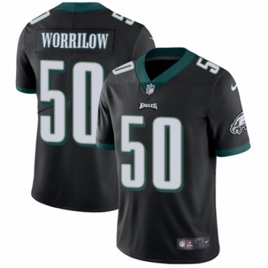 Youth Nike Philadelphia Eagles 50 Paul Worrilow Black Alternate Vapor Untouchable Limited Player NFL Jersey