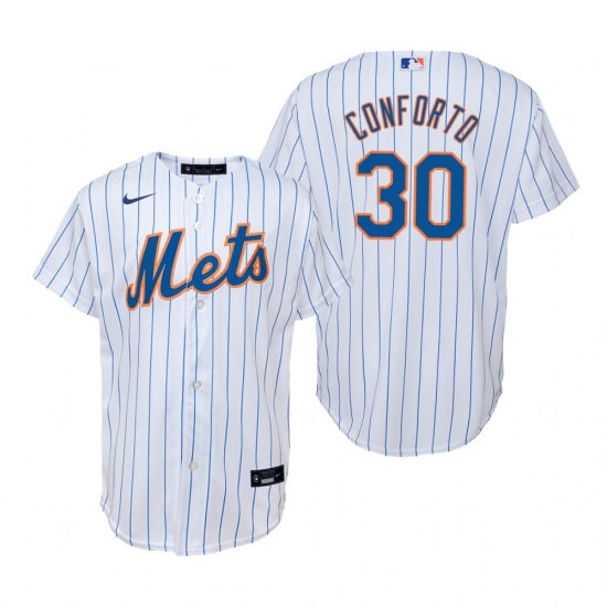 Men's Nike New York Mets 30 Michael Conforto White Home Stitched Baseball Jersey