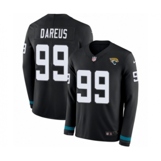 Youth Nike Jacksonville Jaguars 99 Marcell Dareus Limited Black Therma Long Sleeve NFL Jersey