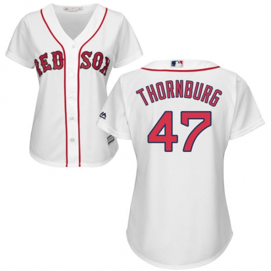 Women's Majestic Boston Red Sox 47 Tyler Thornburg Authentic White Home MLB Jersey