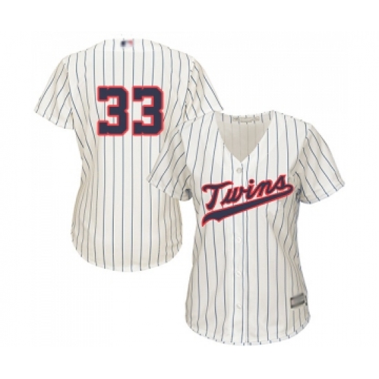 Women's Minnesota Twins 33 Martin Perez Replica Cream Alternate Cool Base Baseball Jersey