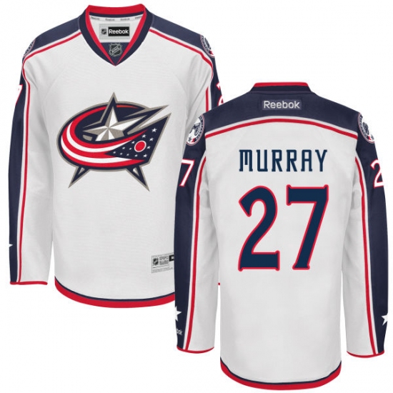 Youth Reebok Columbus Blue Jackets 27 Ryan Murray Authentic White Away NHL Jersey