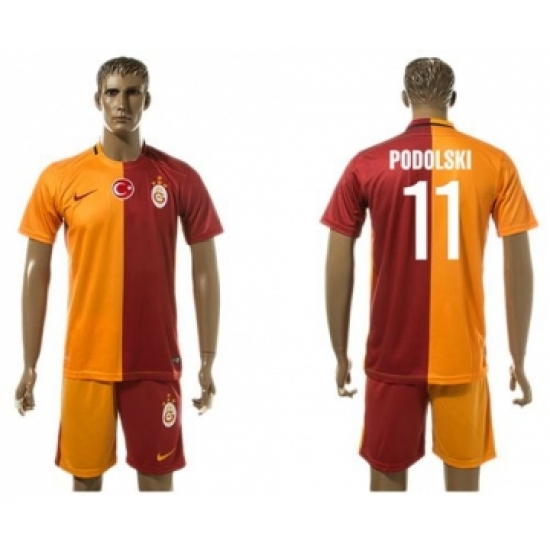Galatasaray SK 11 Podolski Home Soccer Club Jersey
