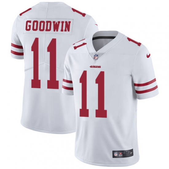 Youth Nike San Francisco 49ers 11 Marquise Goodwin White Vapor Untouchable Limited Player NFL Jersey