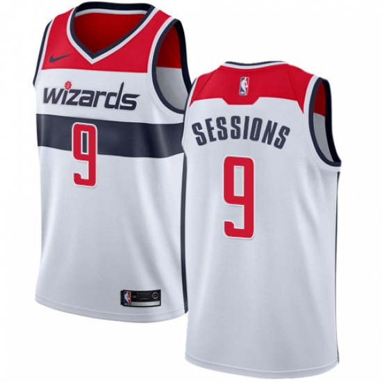 Women's Nike Washington Wizards 9 Ramon Sessions Swingman White NBA Jersey - Association Edition