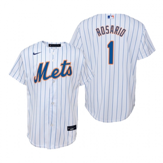 Men's Nike New York Mets 1 Amed Rosario White Home Stitched Baseball Jersey