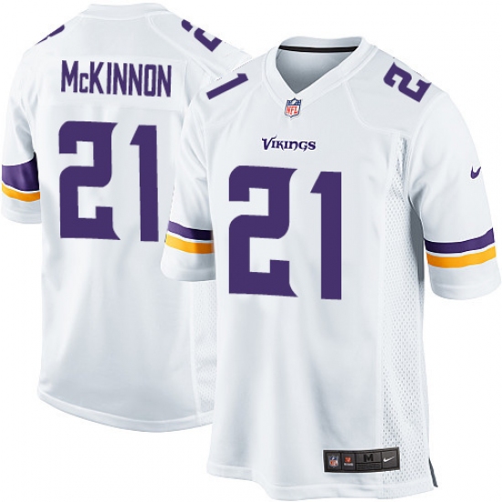 Men's Nike Minnesota Vikings 21 Jerick McKinnon Game White NFL Jersey