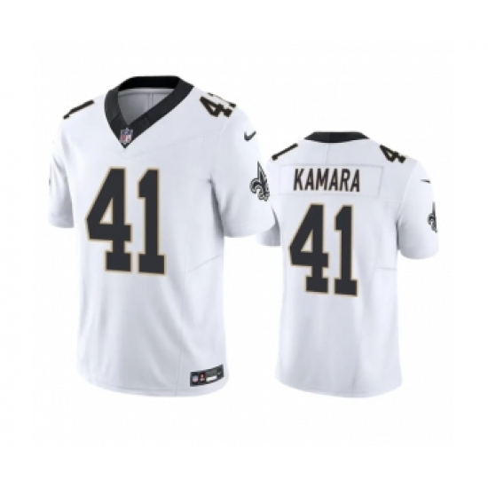 Men's New Orleans Saints 41 Alvin Kamara White 2023 F.U.S.E. Vapor Untouchable Limited Stitched Jersey