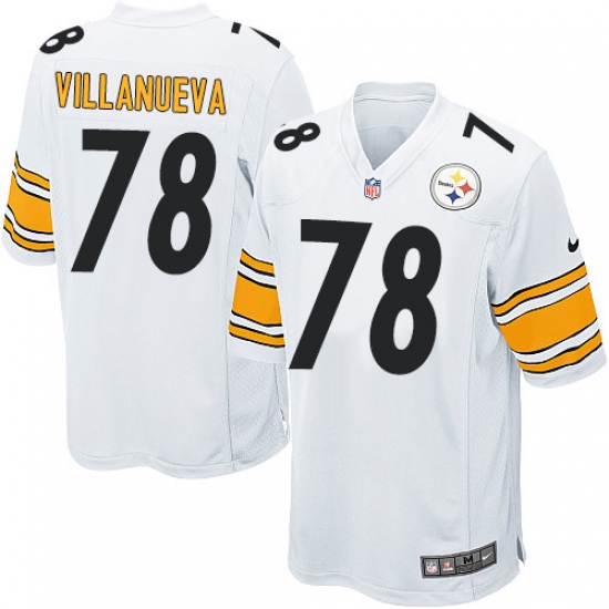 Men's Nike Pittsburgh Steelers 78 Alejandro Villanueva Game White NFL Jersey