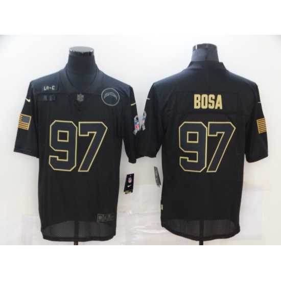 Men's Los Angeles Chargers 97 Joey Bosa Black Nike 2020 Salute To Service Limited Jersey