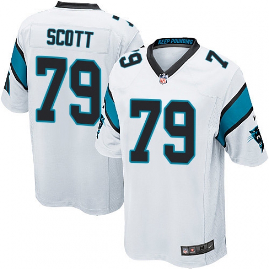 Men's Nike Carolina Panthers 79 Chris Scott Game White NFL Jersey