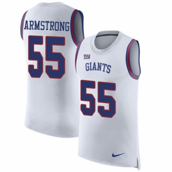 Men's Nike New York Giants 55 Ray-Ray Armstrong White Rush Player Name & Number Tank Top NFL Jersey