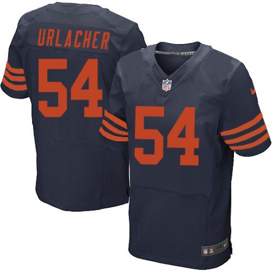 Men's Nike Chicago Bears 54 Brian Urlacher Elite Navy Blue Alternate NFL Jersey