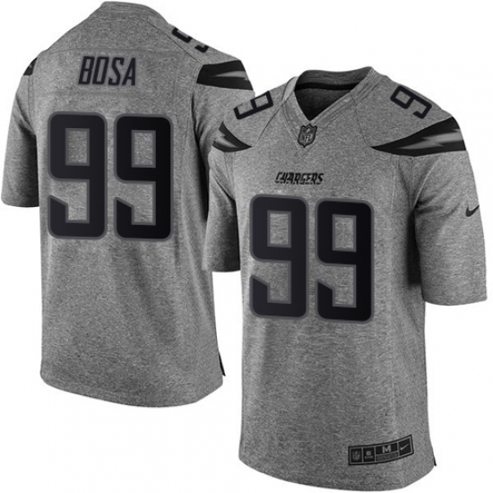 Men's Nike Los Angeles Chargers 99 Joey Bosa Limited Gray Gridiron NFL Jersey