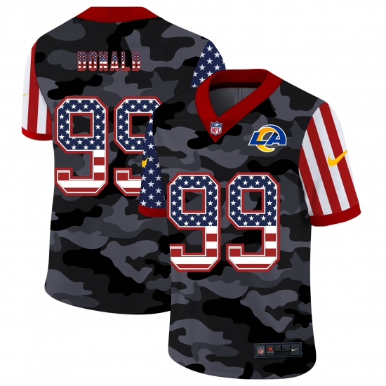 Men's Los Angeles Rams 99 Aaron Donald Camo Flag Nike Limited Jersey