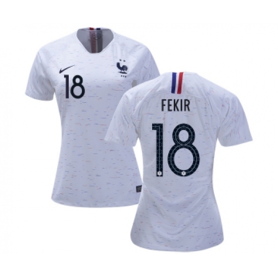 Women's France 18 Fekir Away Soccer Country Jersey