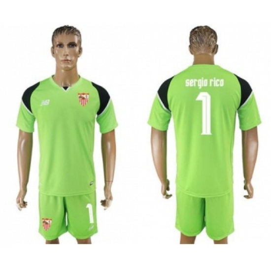 Sevilla 1 Sergio Rico Green Goalkeeper Soccer Club Jersey