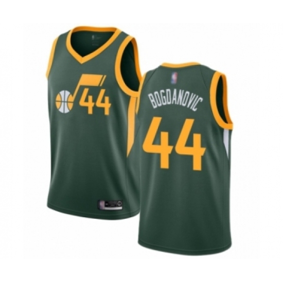 Men's Utah Jazz 44 Bojan Bogdanovic Green Swingman Jersey - Earned Edition