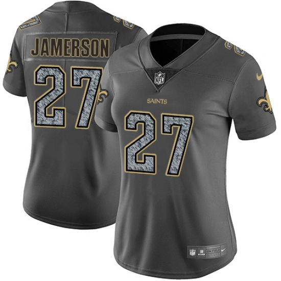 Women's Nike New Orleans Saints 27 Natrell Jamerson Gray Static Vapor Untouchable Limited NFL Jersey