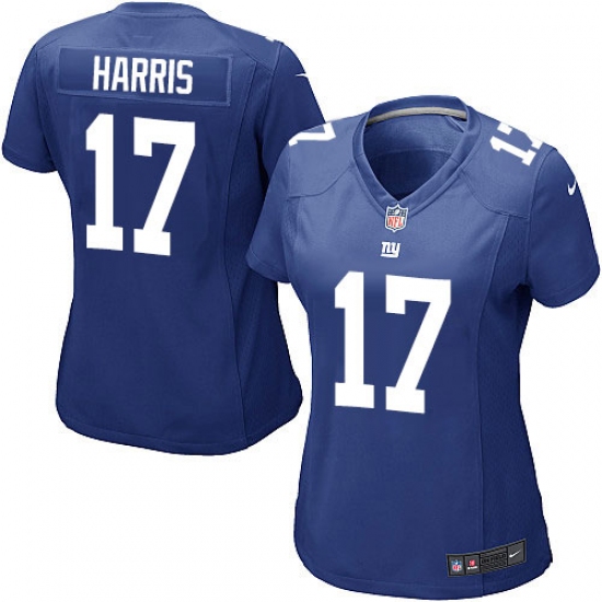 Women's Nike New York Giants 17 Dwayne Harris Game Royal Blue Team Color NFL Jersey