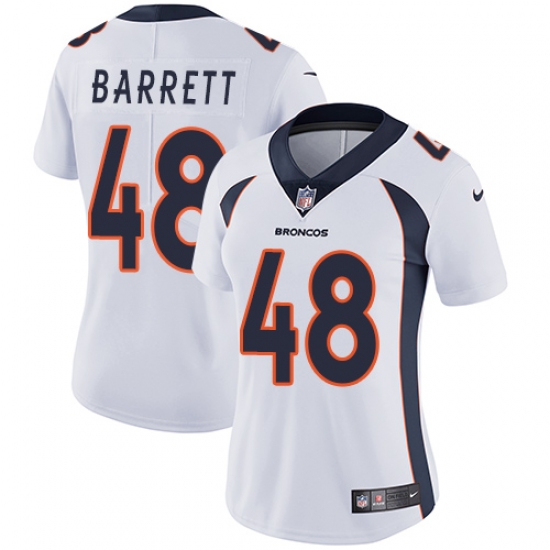 Women's Nike Denver Broncos 48 Shaquil Barrett White Vapor Untouchable Limited Player NFL Jersey