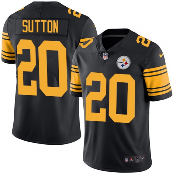 Youth Nike Pittsburgh Steelers 20 Cameron Sutton Limited Black Rush Vapor Untouchable NFL Jersey